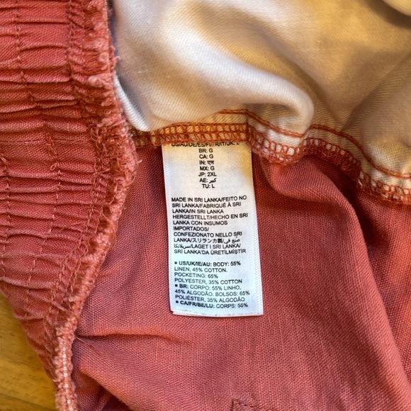 Linen shorts. Terracotta - Picture 9 of 11